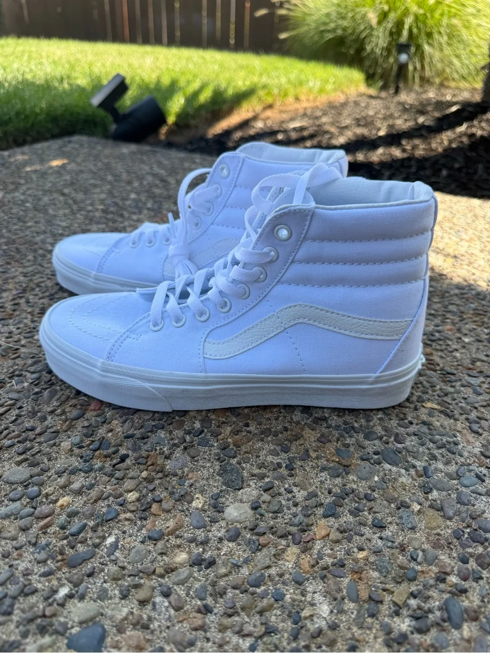 Vans White Top Sneakers  women 8.5/ men 7